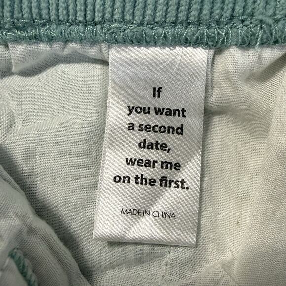 Pacsun ALIEN EMBROIDERED Corduroy Pull On Pants Men’s S Mint Green Slim Fit - Picture 9 of 11